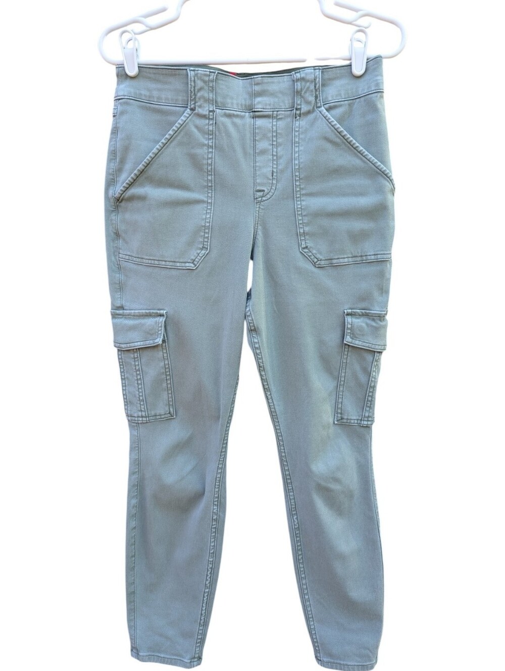 Spanx Cargo Pants in Sage Green Size L Petite